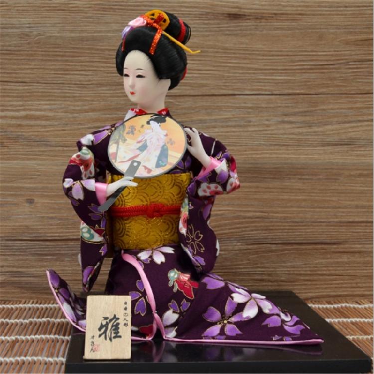 Beautifully 12Inch Kimono Toy Figurines Optional Cloth Statue for Japanese Culture Enthusiasts and Collectors