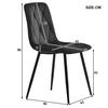 Chaises de salle à manger - MUVOE - Lot de 4 - Velours Noir - Design Contemporain - Rembourrées