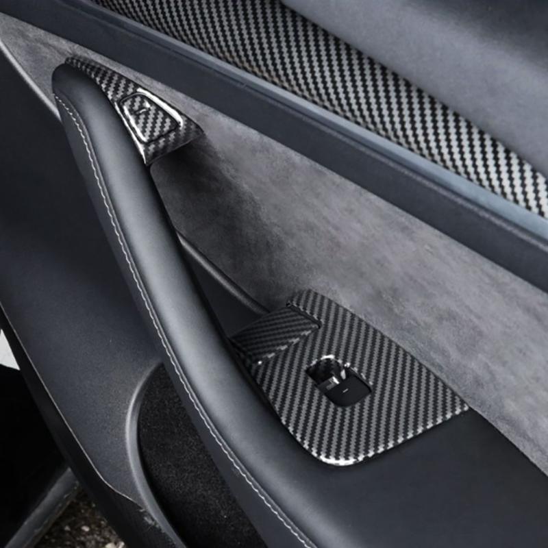 14 buc Buton Comutator Ridicare Geam Auto Cadru Decorativ Autocolante Acoperire Protector Garnitură Pentru Tesla Model 3 Y Accesorii