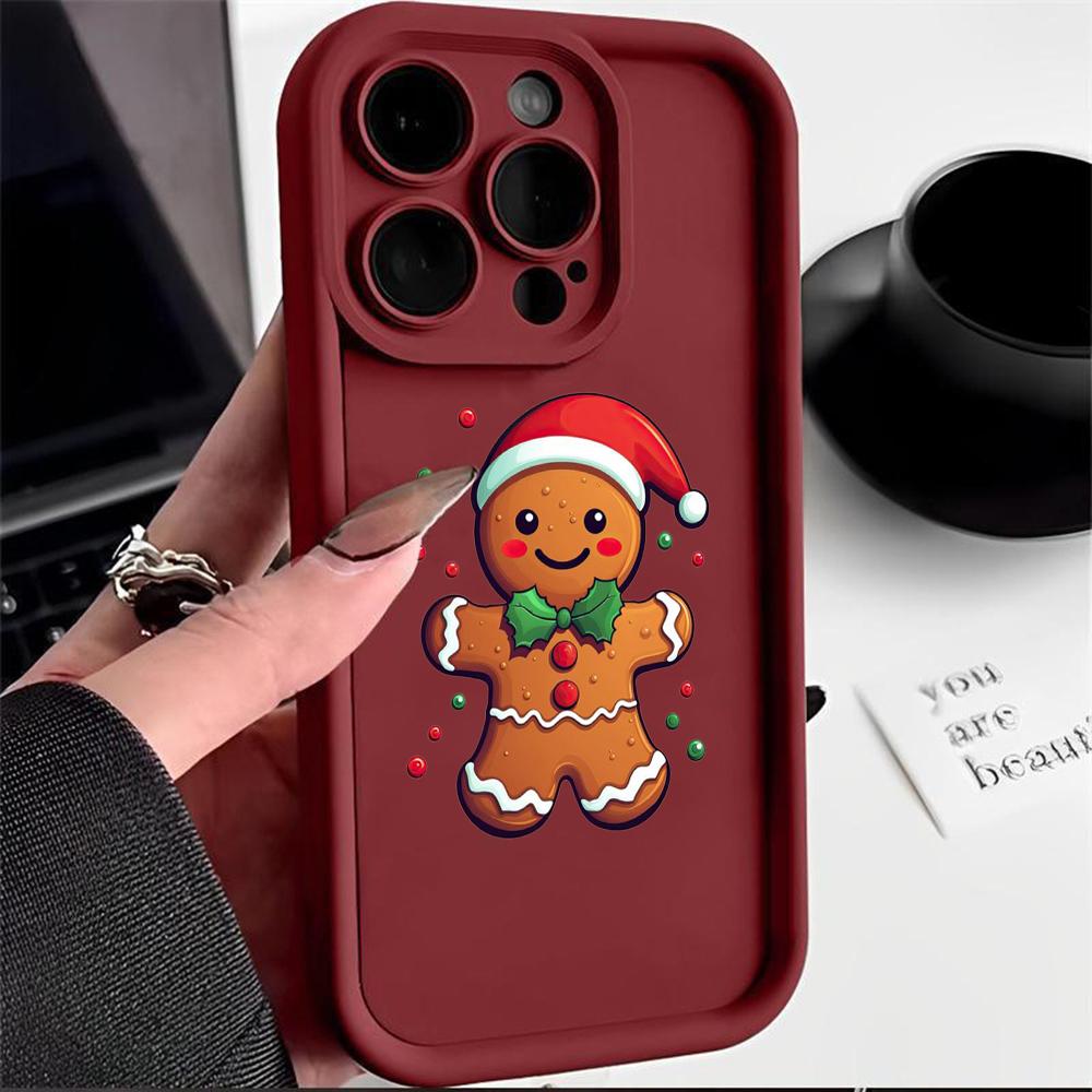 N102 Merry Christmas Happy New Year Soft Angel Eyes Phone Cases for Samsung S23 S24 Ultra S21 FE A54 A34 A13 A14 A06 A24 Realme OPPO Shockproof Cover