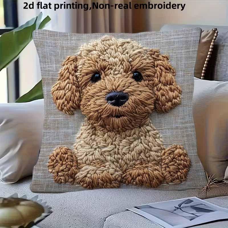 Niedlicher Kissenbezug mit Tierdruck: 2D-Flachdruck, keine echte Stickerei, Nachtsofa Nachtsofa-Kissen