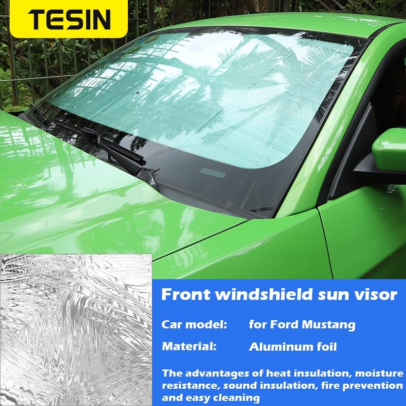 TESIN Car Front Windshield Sunshade For Ford Mustang 2008 2009 2010 2011 2012 2013 2014 Sun Visor Protector Cover