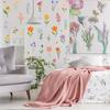 8 Sheets Flowers Wall Decals Watercolor Spring Floral Wall Sticker Colorful Peel And Stick Mural Wall Art for Home Bathroom Kitchen Decor