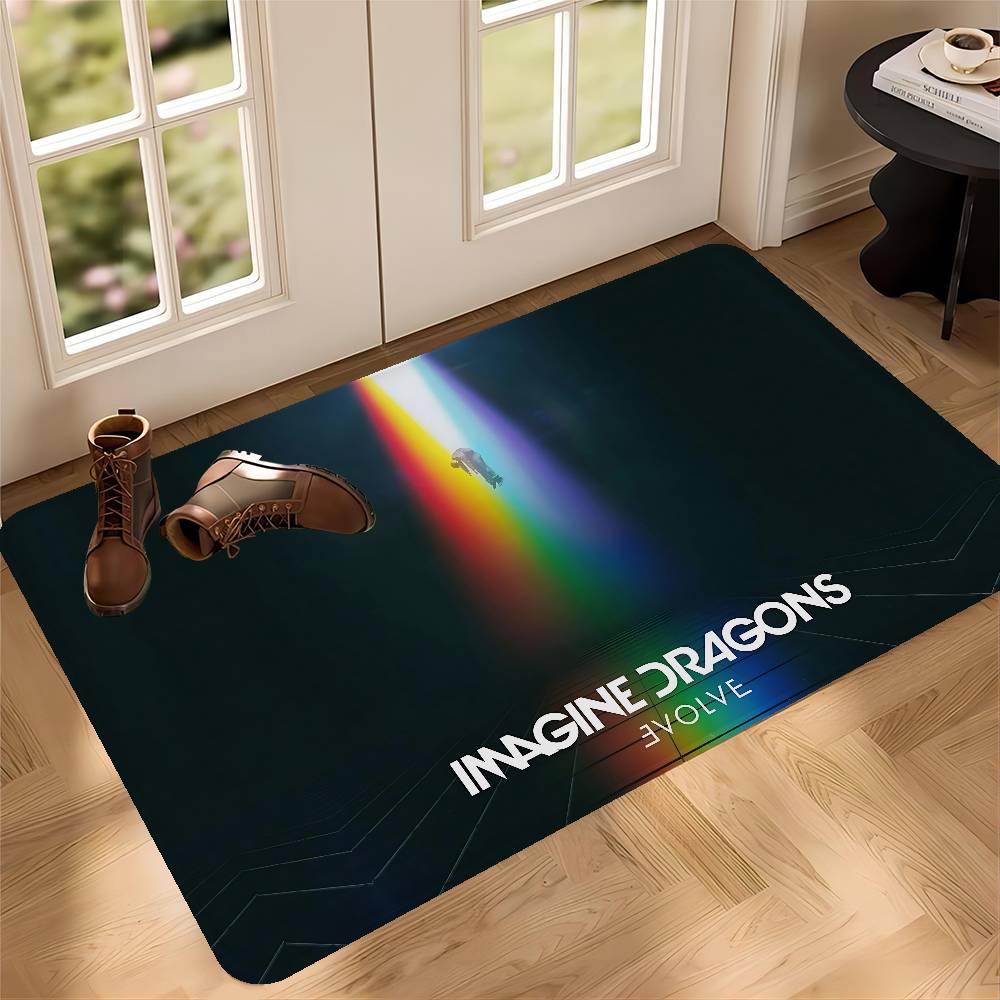 

Imagine Dragon band Room Mats Retro Multiple Choice Living Room Kitchen Rug Non-Slip Welcome Rug 40x60cm