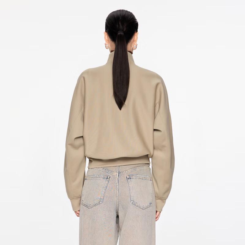 JNBY 2024 Autumn Loose Stand-up Collar Sweatshirt