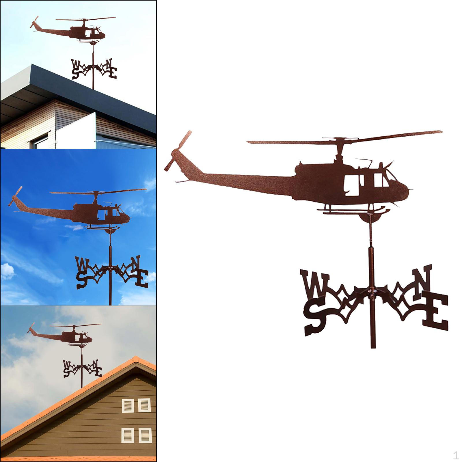

Roof Weather Vane Decorative Garden Retro Mount Yard Farmhouse Durable Outdoor 50x30cm_Helicopter