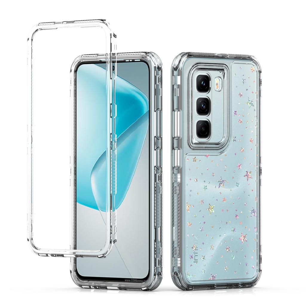 For Infinix Hot 50 Pro+ 4G Case Precise Cutouts Acrylic TPU Clear Phone Cover with Laser-printed Film