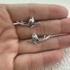 European & American Retro Bird Branch Jewelry Set: Drip Oil Earrings, Ring & Necklace