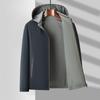 Hooded Jacket Men's Spring and Autumn New Middle-aged Men's Business Casual Can Take Off The Coat