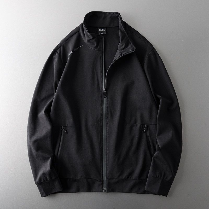 Export Tail Single Cut Label Outwear Men s Spring and Autumn Thin All-Match Fashion Sports Export Original Single Men s Clothing Jacket Tops Black 5XL