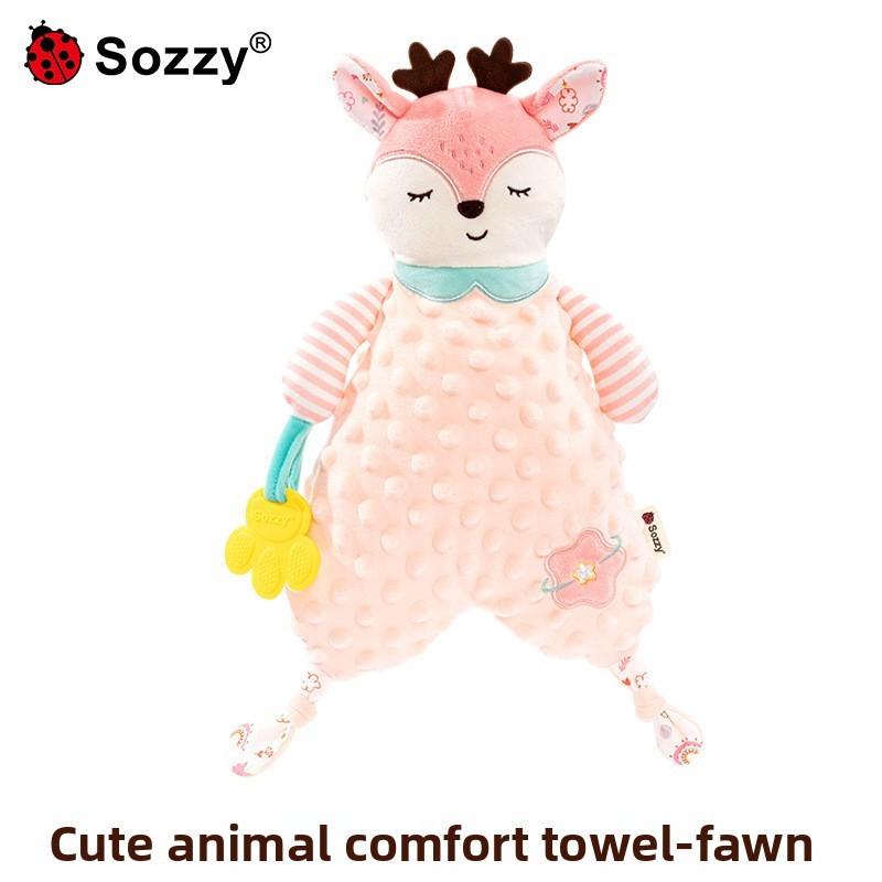 Sozzy Baby Plush Animal Rattle With Soft Sponge Fill For Early Development