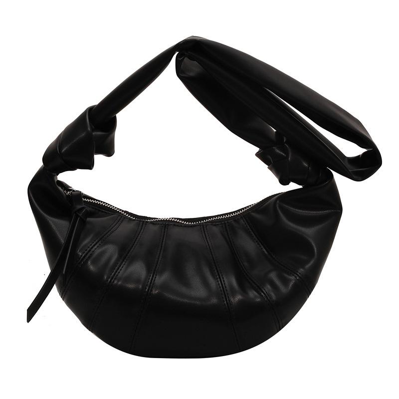 

Textured retro hand-carried dumpling bag women s 2026 spring new light luxury niche shoulder messenger bag 32*7*15 чёрный