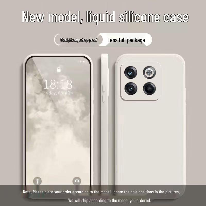 OnePlus Ace Pro Liquid Silicone Protective Case: Full Coverage, Drop-Proof, Solid Color, Skin-Friendly, Simple Design.