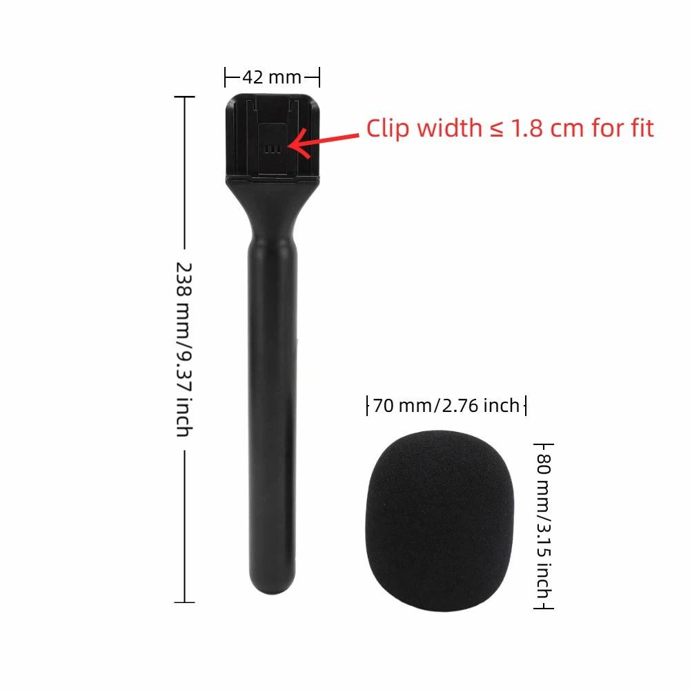 With Windshield Foam Handheld Microphone Adapter for Rode Wireless GO II For Podcast