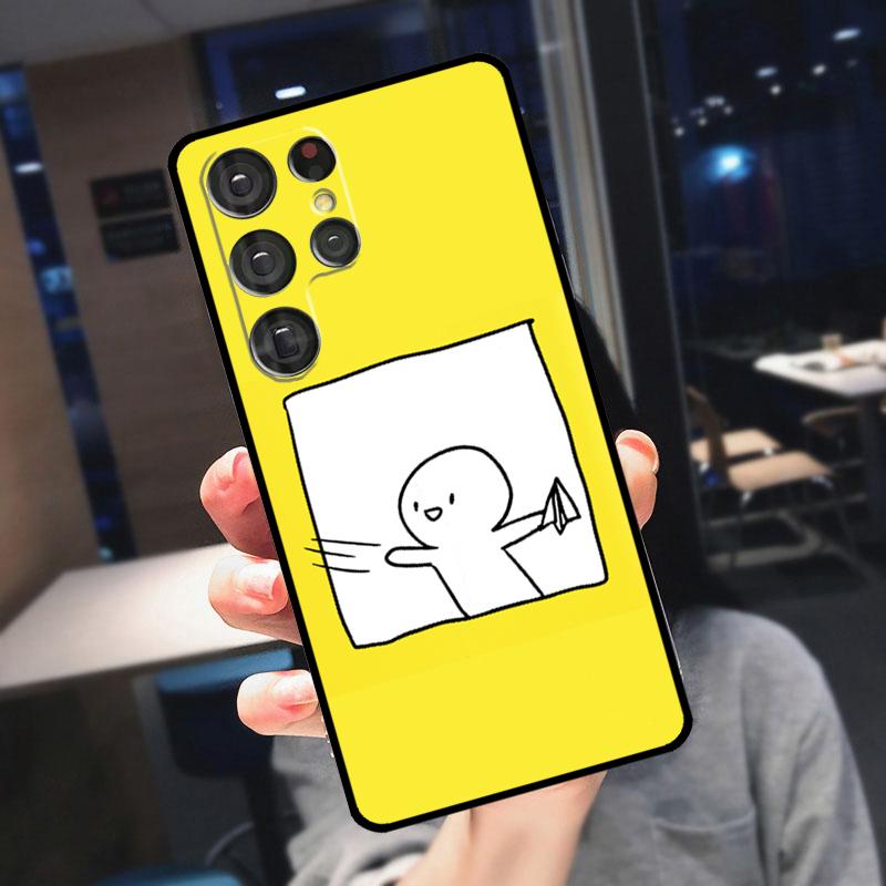 Funny Expression Couple Cartoon Matchman Cover For Samsung Galaxy S24 Ultra S25 S22 S23 Plus S20 S21 FE S9 S10 S23 FE Phone Case