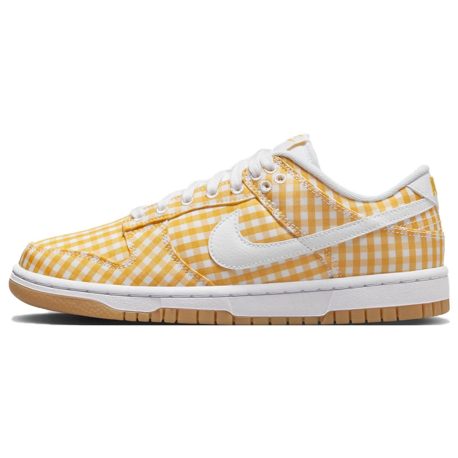 (WMNS) Nike Dunk Low Yellow Gingham Women s DZ2777-700 EU 39