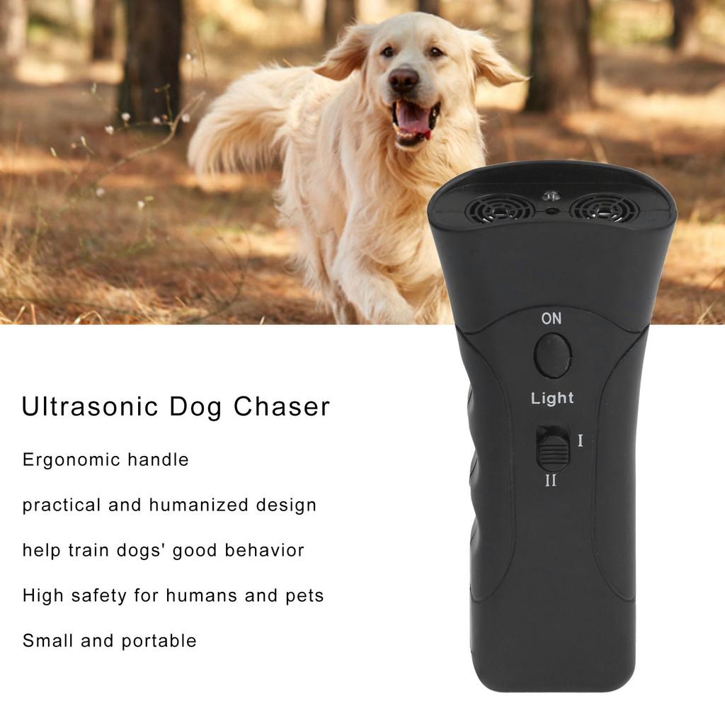 Handheld Ultrasonic Dog Repellent LED Ultrasonic Trainer Ergonomically Designed Handle For A Comfortable Grip