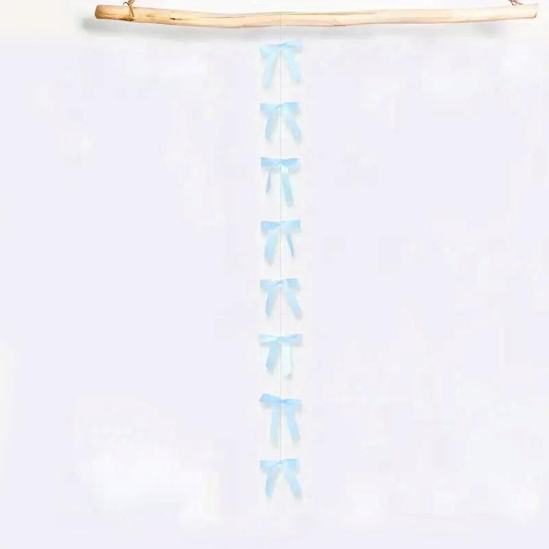 

8 шт./шнур бант подвесной кулон черная лента бант гирлянда на день рождения украшение настенные флаги принадлежности для вечеринки 3 цвета синий