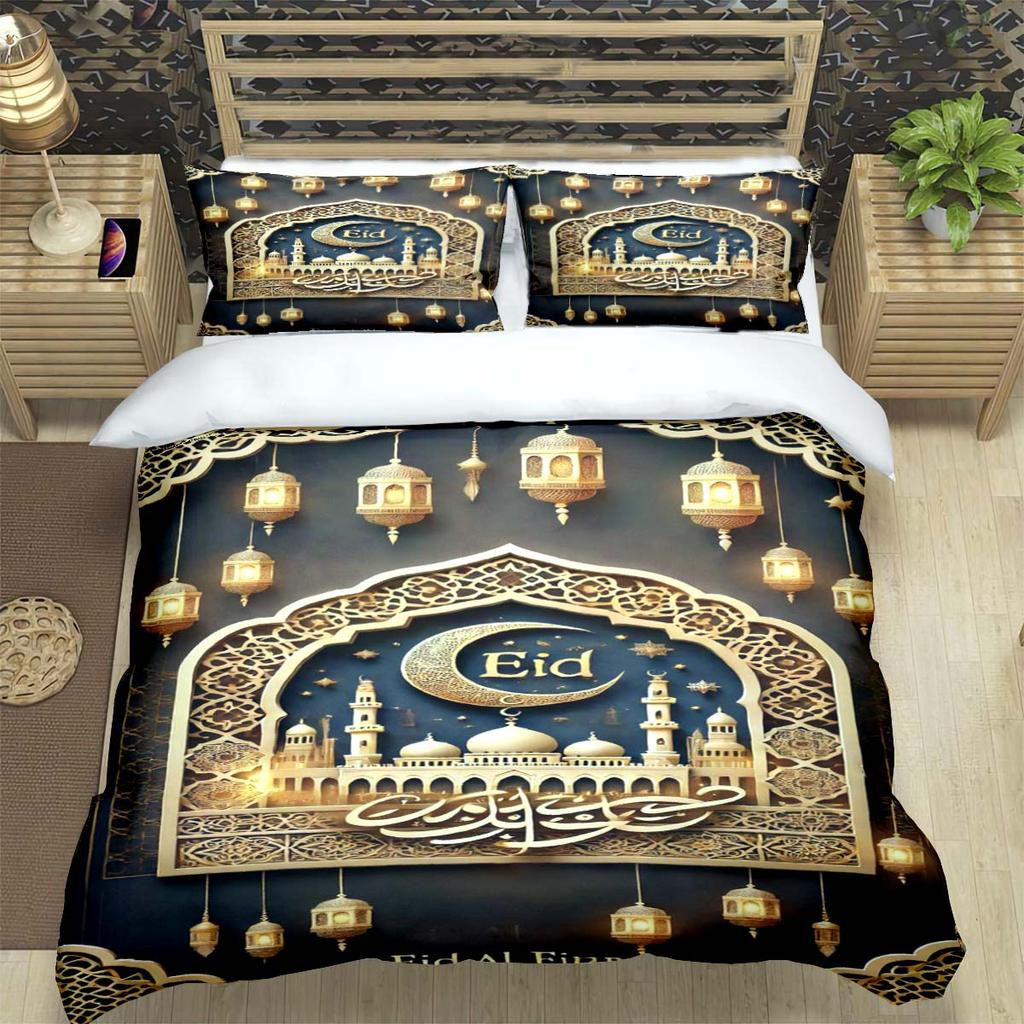 Fashion Muslim Prayer  Print Bedding Sets Bed Supplies Set Duvet Cover Bed Comforter Set Bedding Set Luxury Gift