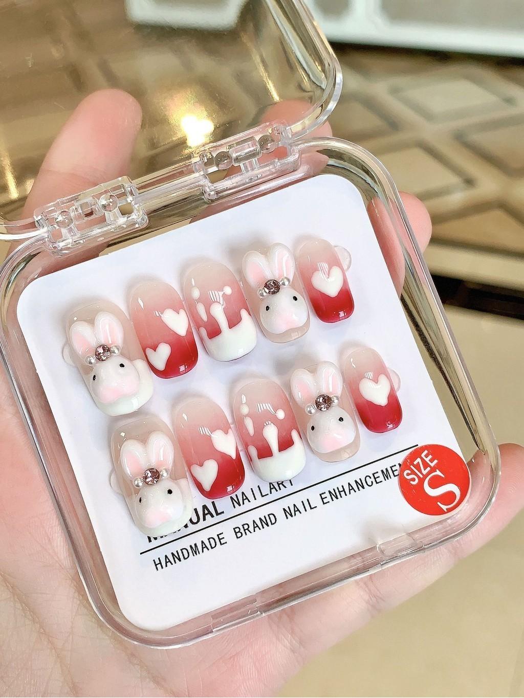 

Ношение ногтей Ручная работа Милые Патчи для питомцев Рисованный мультфильм Модный тренд XS