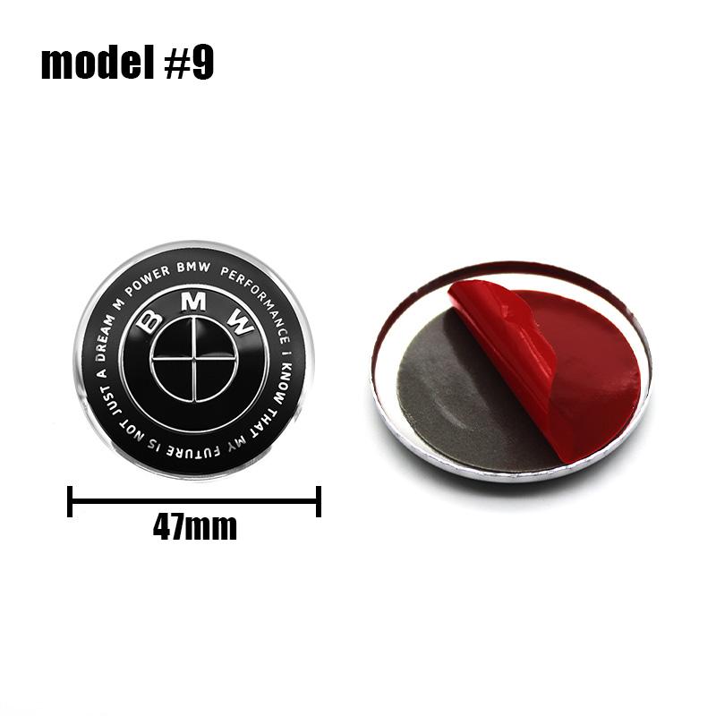 1 Stück 45mm 47mm Auto Lenkrad Dekoration Abzeichen Aufkleber Logo Zubehör Für BMW E46 E90 E60 F30 F10 E39 E36 F20 E87 E90 E70