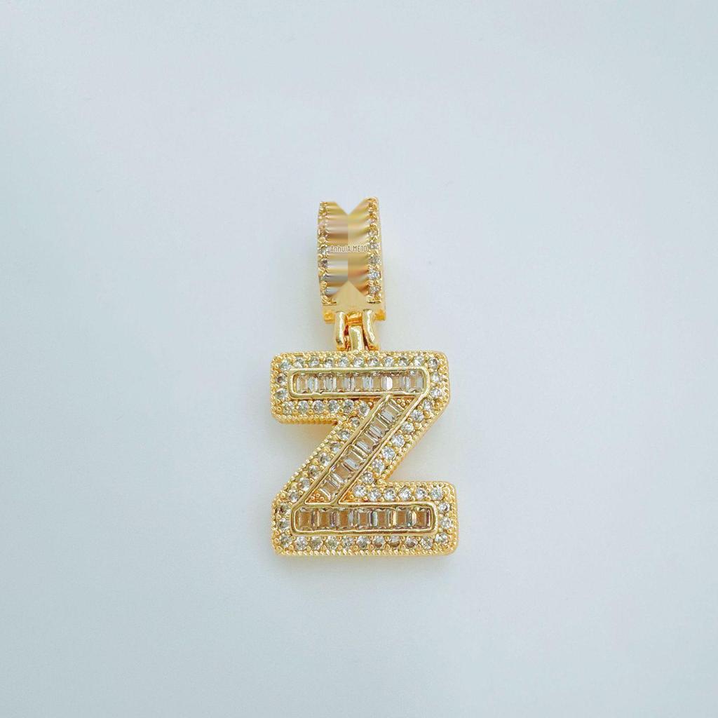 European Rock Candy Necklace: 26-Letter Pendant, Hip Hop Fashion Jewelry Accessories