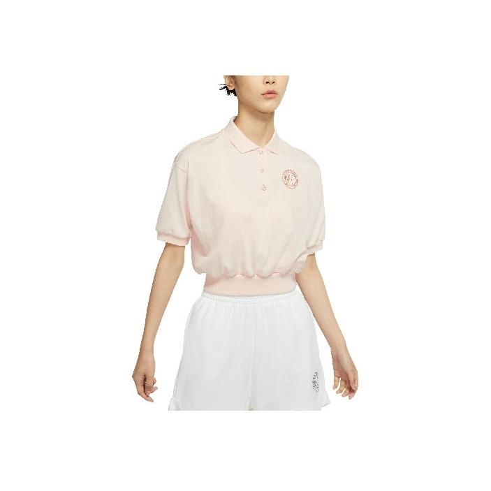 Nike Sportswear Solid Casual Waist-Defined Round Neck Short Sleeve T-Shirt Women Tops Soft-Orange CZ8223-805