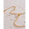 Yhpup Stainless Steel Heart Chic Bracelet Chain Wrist with Finger Link for Women Waterproof Gold Silver Color Jewelry PVD Plated