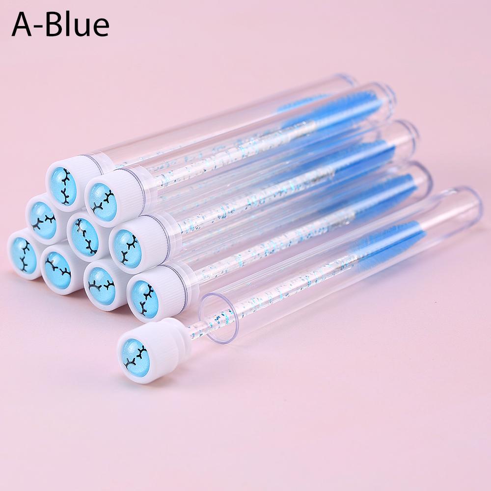 10/20Pc New Reusable Eyebrow Brush for Eyelash Extension Crystal Eyelash Brush Make Up Micro Drill Tube Mascara Stick Applicator