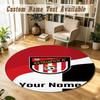 Round Rug Custom NameSouthampton FC Pattern Non Slip Carpet Home Floor Decor