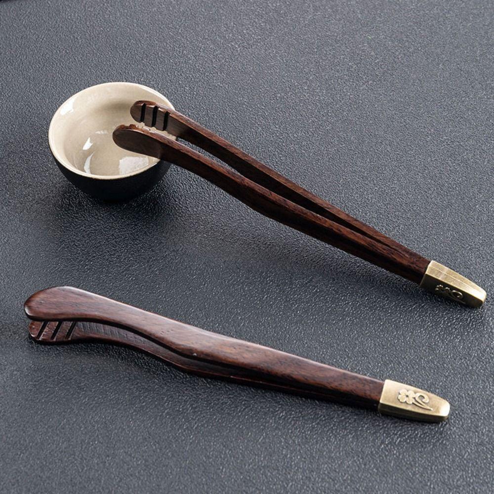 1PC Wood Bamboo for Fruit Cake Candy Reusable Non-slip Bread Tongs Salad Tongs Tea Clip Food Clip