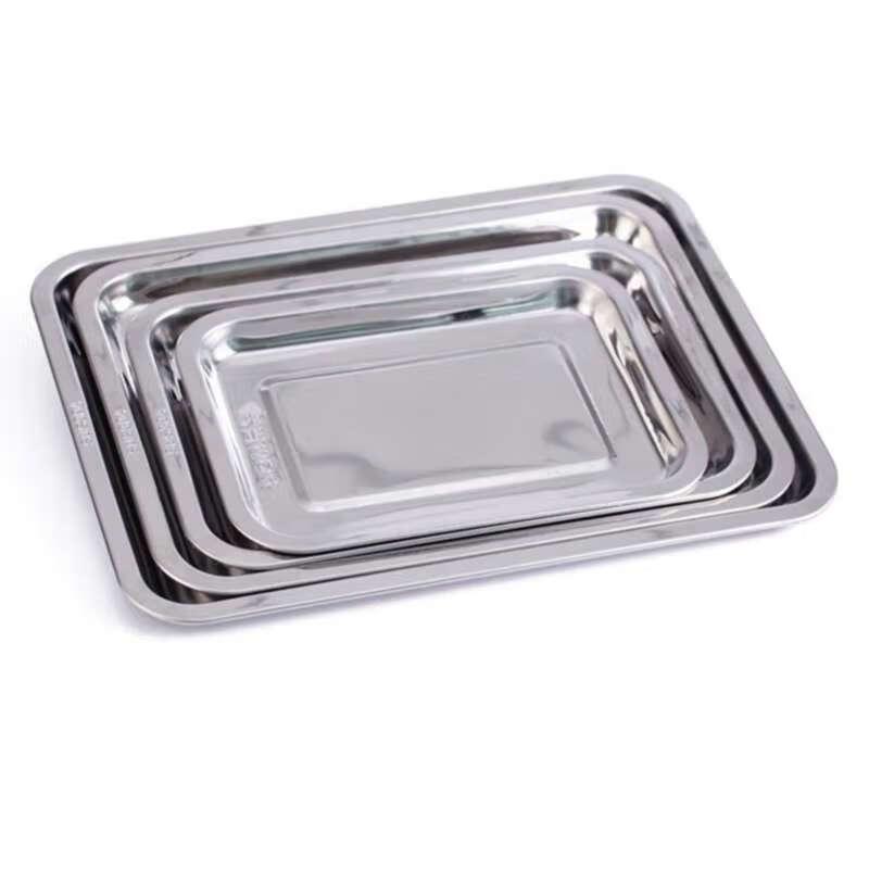 Jieyajie 304 Stainless Steel Rectangular Serving Tray