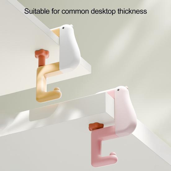 Handbag Hook Hanger for Table Portable Folding Under Desk Headphone Holder Cartoon Duck Purse Backpack Hanger