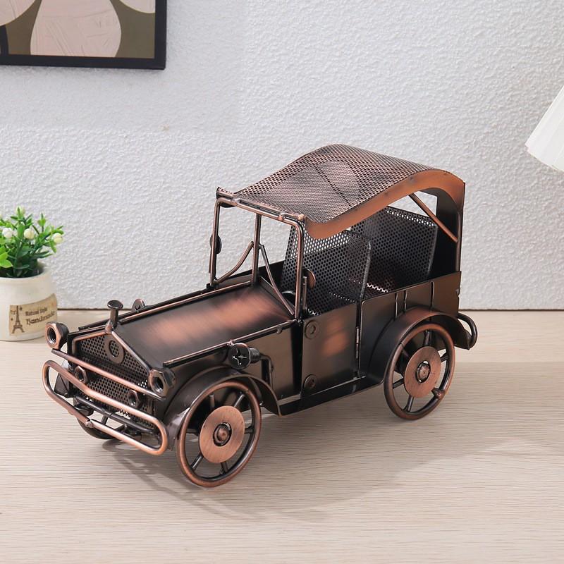 Wrought Iron Jeep Model Creative Home Decor Metal Craft Ornament Multiple Styles