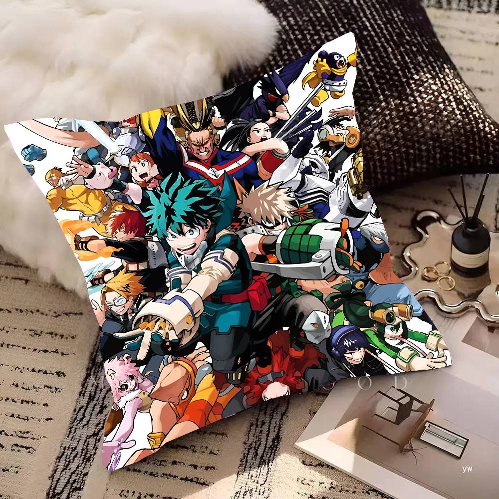 

Японское аниме Моя геройская академия Наволочка Квадратная подушка Спальня Диван Досуг Комфортная подушка Автомобиль Гостиная Домашнее украшение 16x16Inch