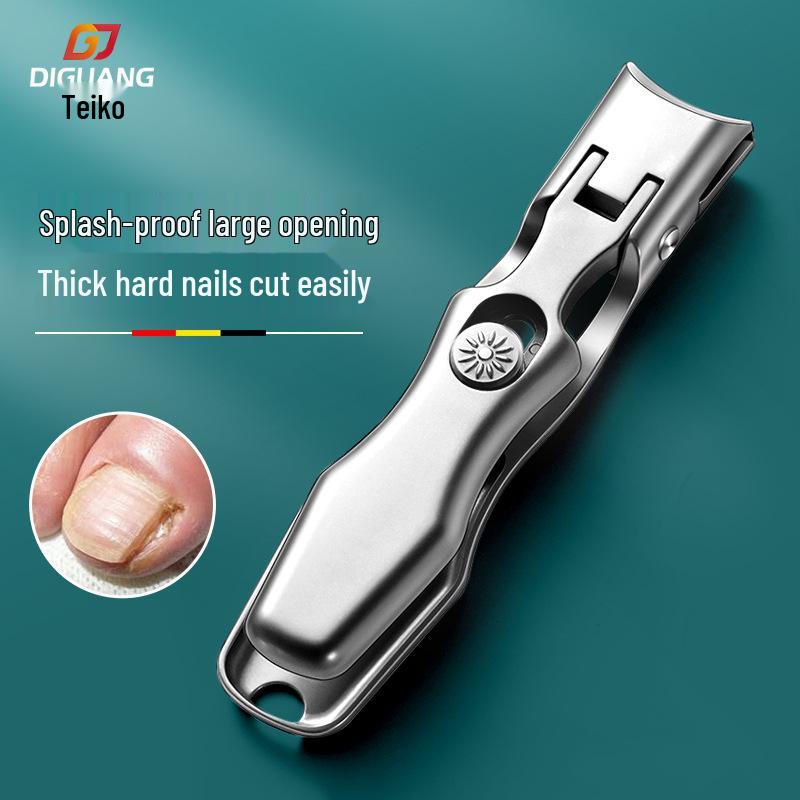 

Anti-Splash Self-Locking Nail Clippers for Thick Toenails, Large Opening, 3CR13 Steel
