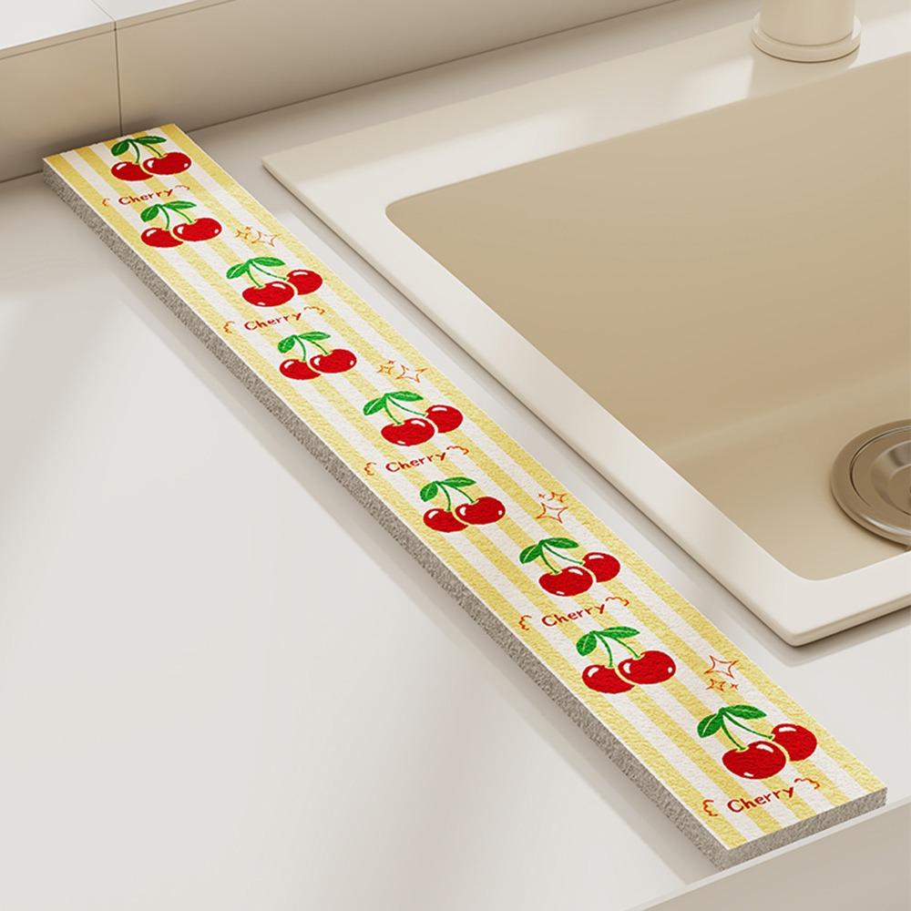 Wood Pulp Cotton Sponge Mat Cartoon Dish Drying Mat Sink Countertop Absorbent Pad  Kitchen Supplies
