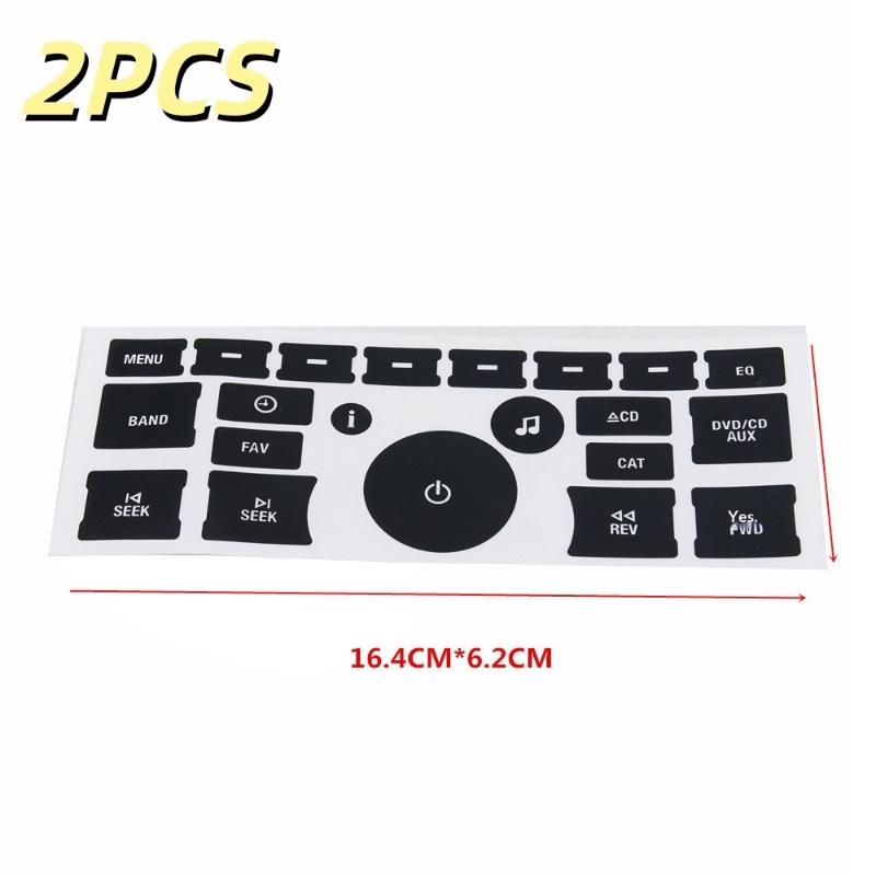 2 Sheets Central Control Dashboard Button Stickers Car Button Ac Label For Repairing Air Conditioning Control Buttons