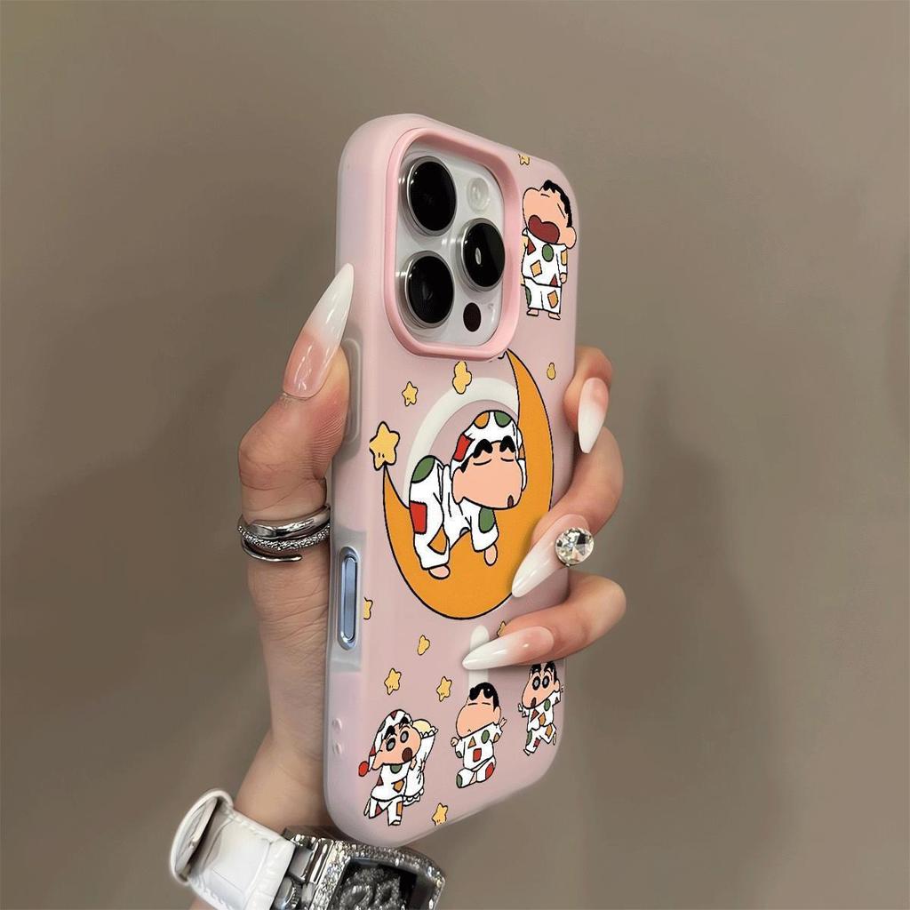 Magnetic Jelly Two-in-one Mobile Phone Case Crayon Shin-chan for Apple 17promax Strong Magnetic Mobile Phone Case Fashion Trend