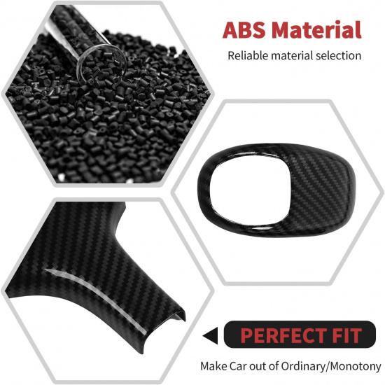 RT-TCZ Carbon Fiber Gear Shift Knob Cover Trim Decorative Interior Accessories Compatible with Jeep Grand Cherokee 2014-2015