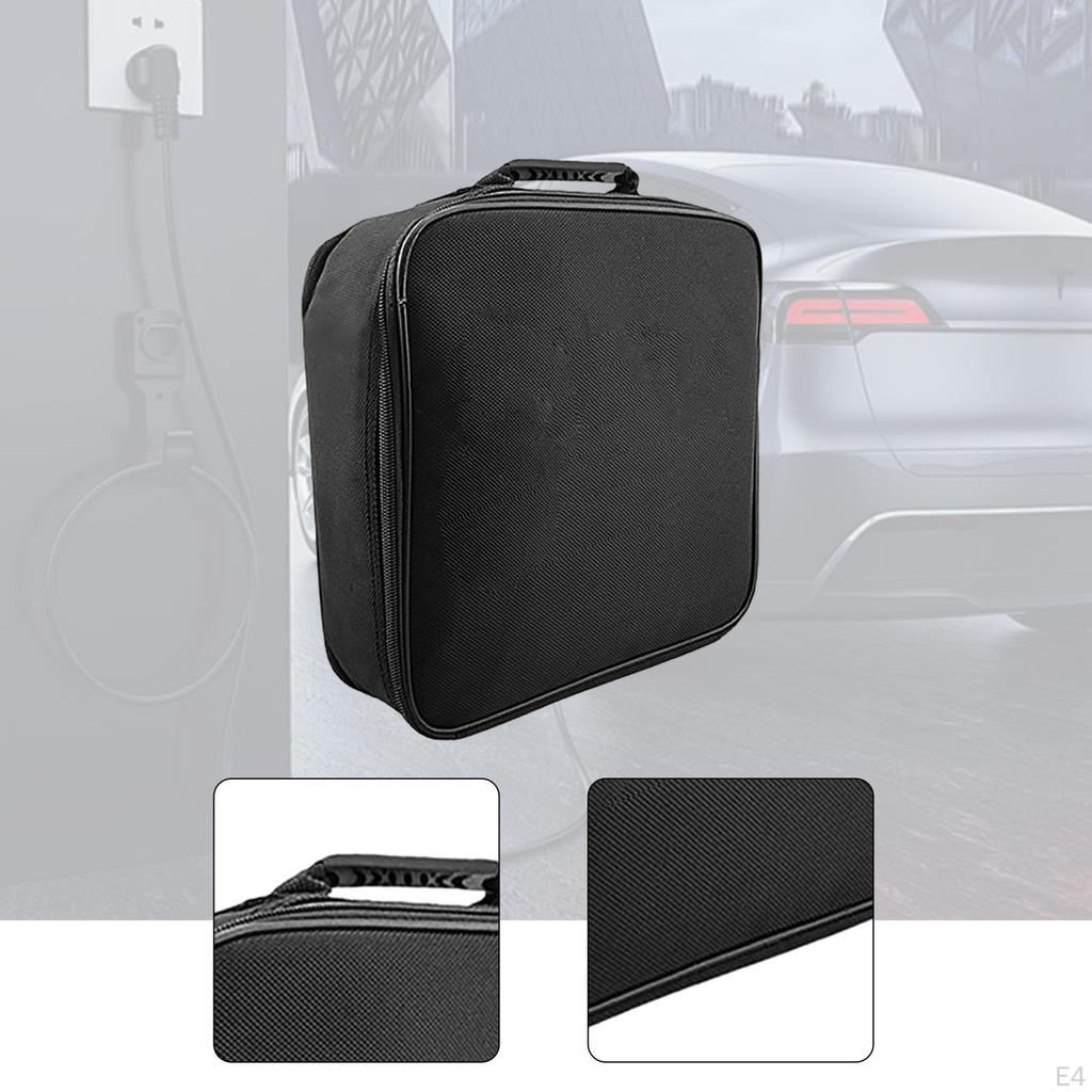 Taška na nabíjecí kabel pro elektromobil, černá, organizér pro příslušenství k elektromobilu do auta