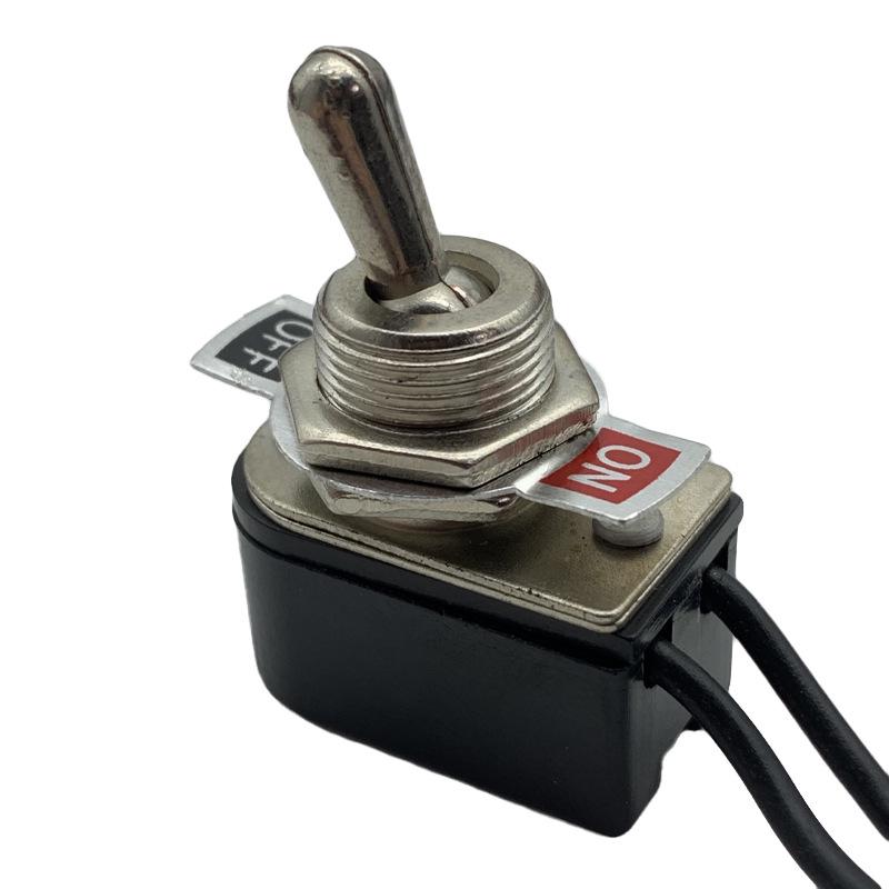 2-Gear 3A 24V Toggle Switch with Wire Knob, 12mm Rocker Arm
