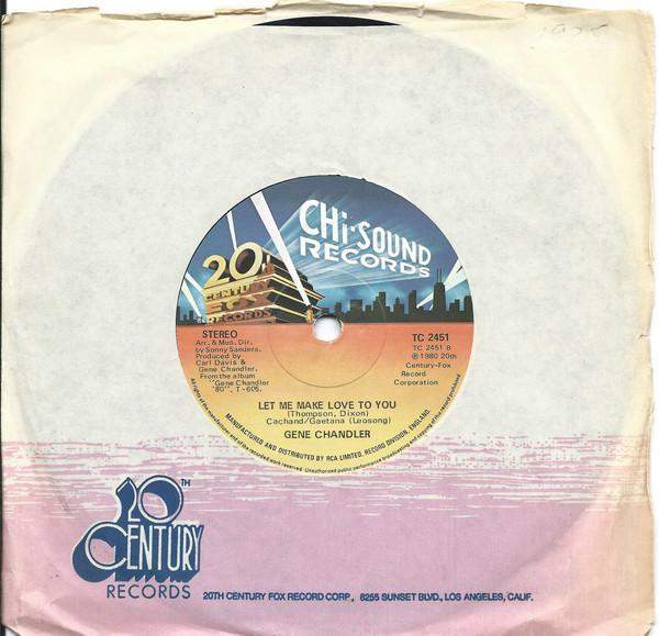 

7inch Record GENE CHANDLER - Does She Have A Friend / Let Me Ma TC2451 20th Century Fo 1980 UK Soul/Funk Used
