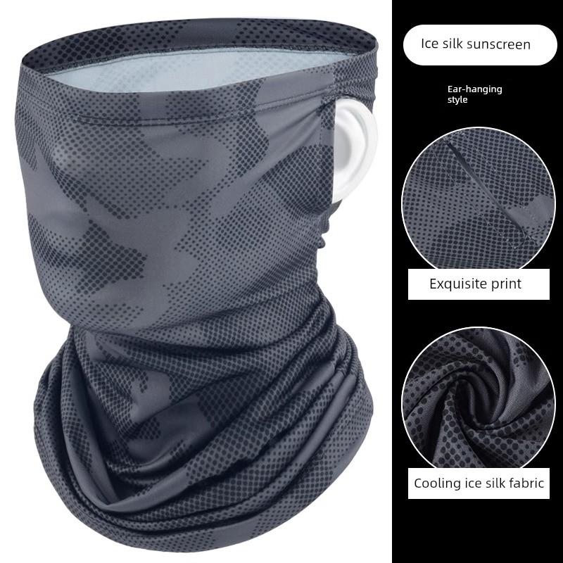 Summer Cycling Mask, Sun Protection Neck Scarf, Neck Cover, Men's Outdoor Running, Camping, Fishing, Ice Silk Magic Headscarf, Women's