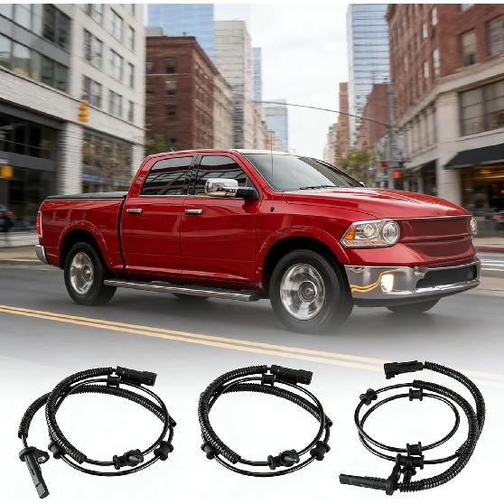 4PCS Front and Rear ABS Wheel Speed Sensor Compatible 2013-2018 for Ram 1500 2019 for Ram 1500 Classic