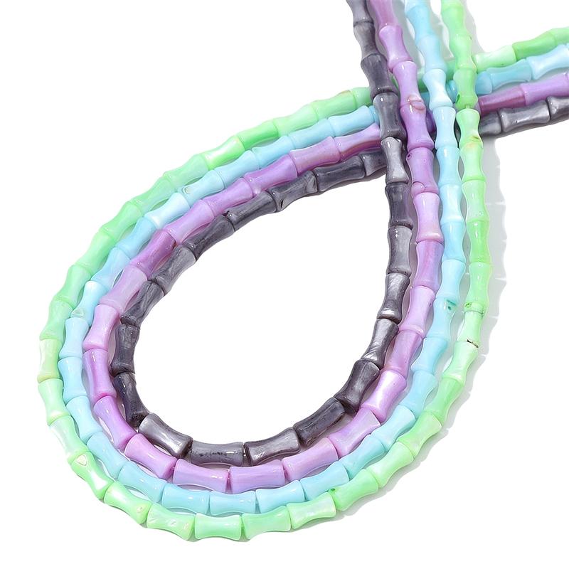 45Pcs Natural Colored Freshwater Bamboo Shell For DIY Necklace Bracelet Earrings Jewelry Making