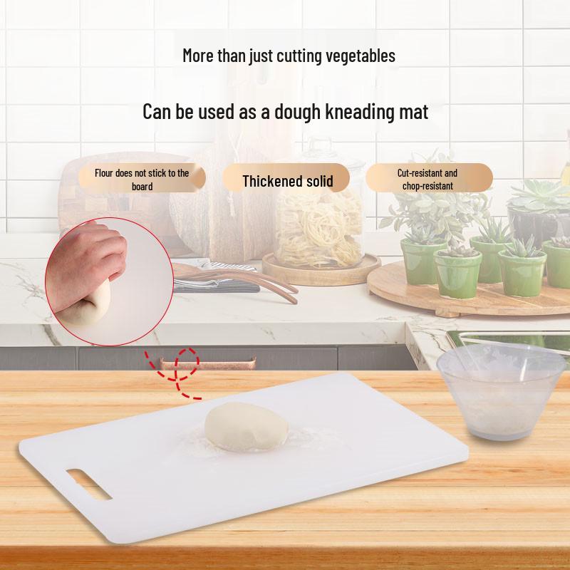 Thickened PE Plastic Cutting Board with Hook for Fruit, Vegetables, and Baby Food.