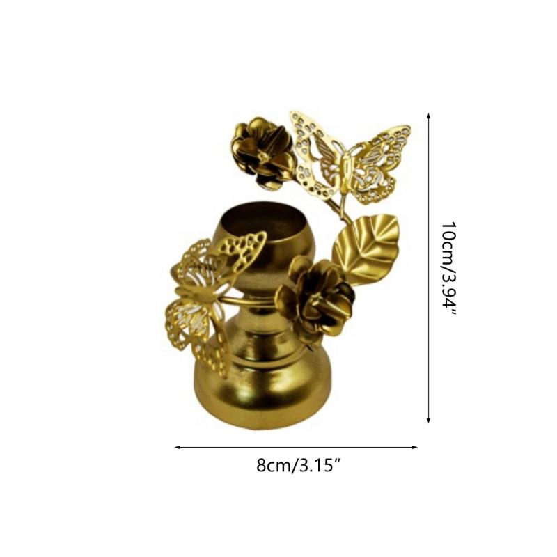 European Wrought Iron Wedding Table Candlestick Decoration Home Ornament Candlelight Dinner Metal Candle Holder