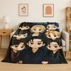 Kpop Stray Kids Music Star Coperta di Flanella Morbida Calda Coperta Plaid per Camera da Letto Soggiorno Letto Viaggio Campeggio Picnic Regalo