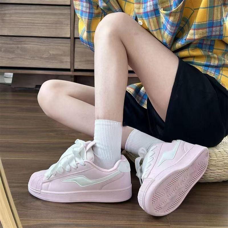 Fashion Black Lace-up Chunky Sneakers Spring Skateboard Shoes for Women Casual Trainers Woman Street Platform Vulcanized Shoes